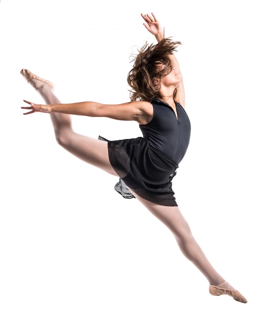 Premium Photo | Young ballet dancer jumping