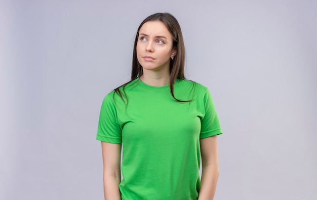 green t shirt girl