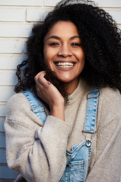 black woman with afro