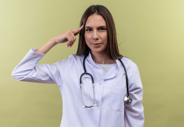 Free Photo | Young doctor girl wearing stethoscope medical gown - on ...