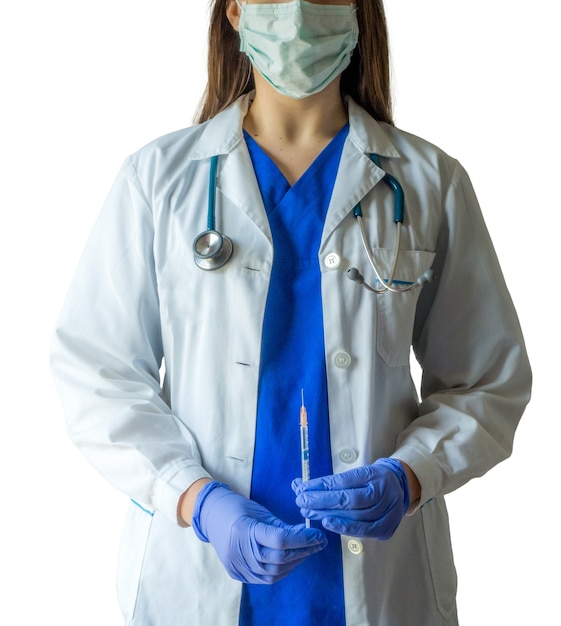 Free Photo Young Female Doctor In A Medical Unifo