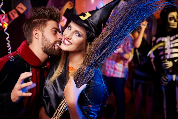 Free Photo | Young friends having fun at halloween party