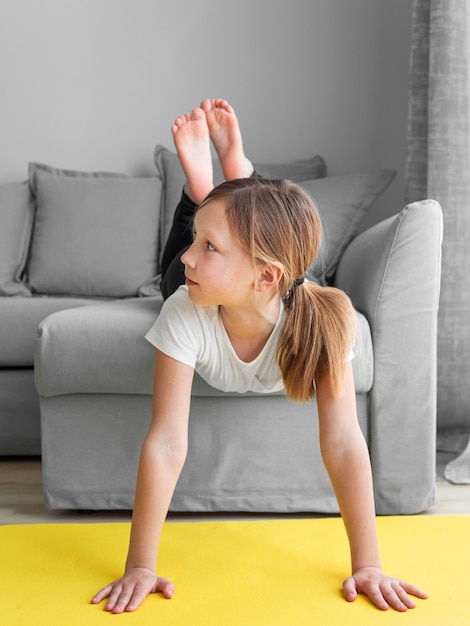 Free Photo Young Girl At Home On Couch