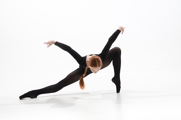 Premium Photo | Young and graceful ballet dancer in minimal black style