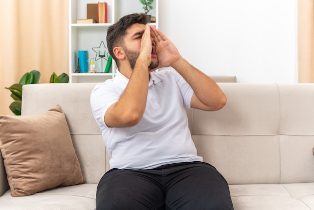 Teen Boy Shouting From Living Room