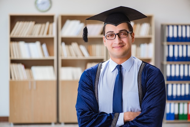 Young man graduating from university Premium Photo