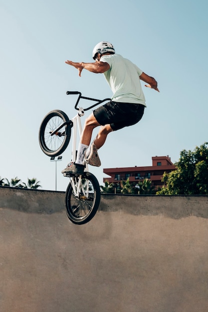 riding a bmx bike for exercise