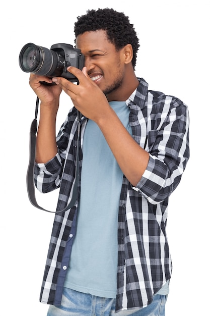 Premium Photo | Young man with camera