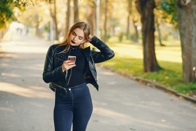 pretty girl walking