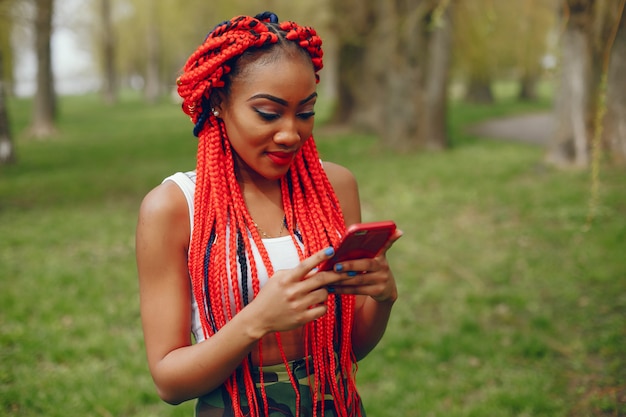 Wine Braids on Dark Skin