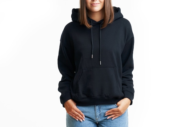 high quality black hoodie