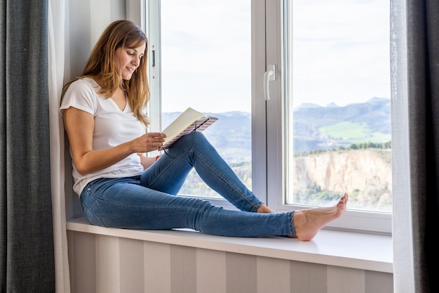 book woman in the window