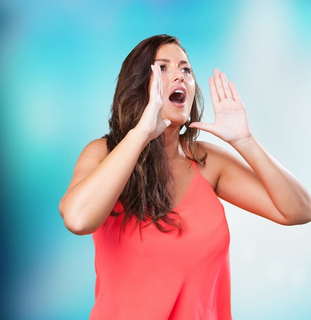 Young woman shouting Photo | Free Download