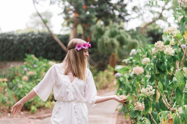 Free Photo | Young woman walking in the park