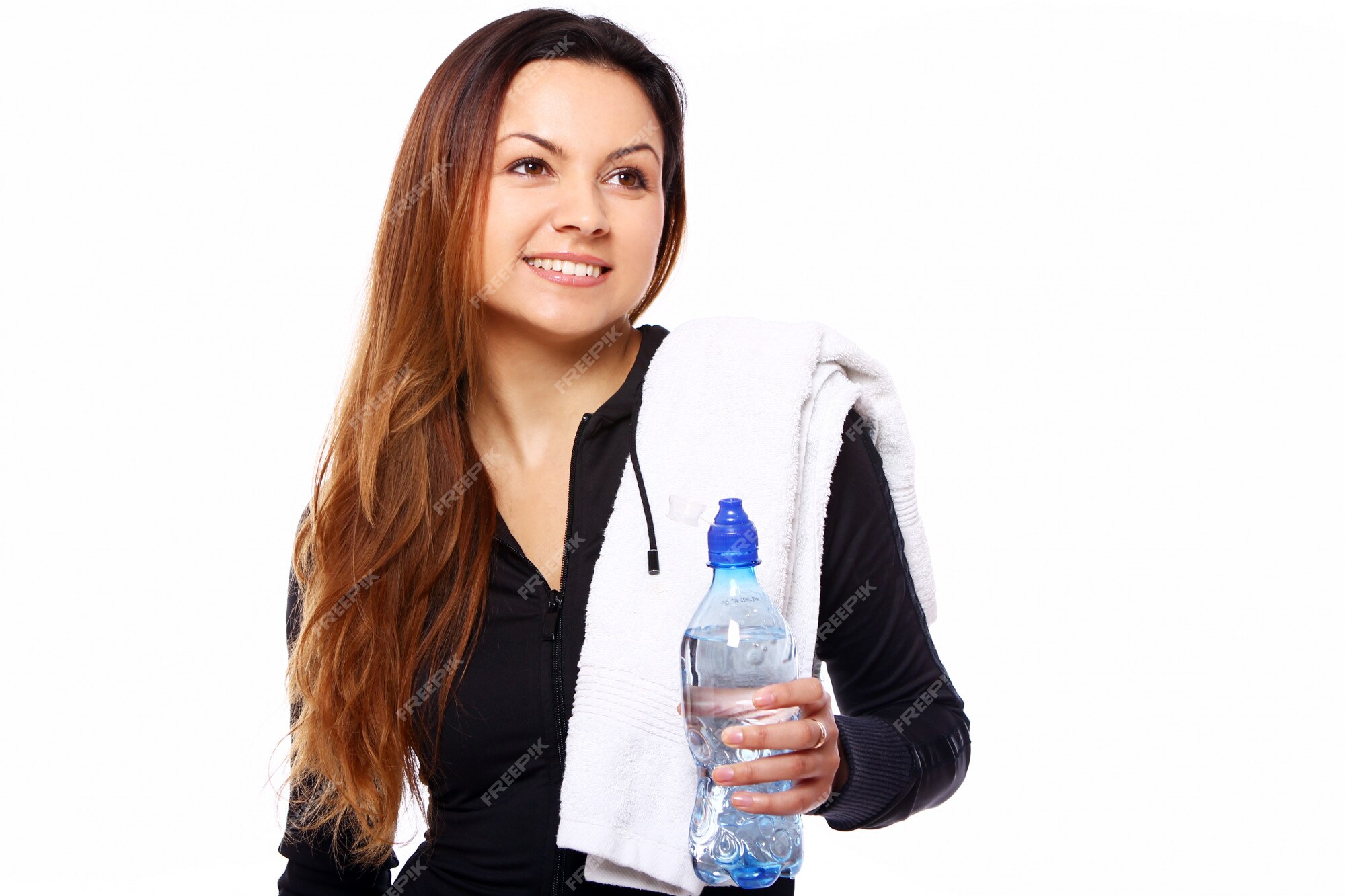 Free Photo | Young woman with bottle in hands