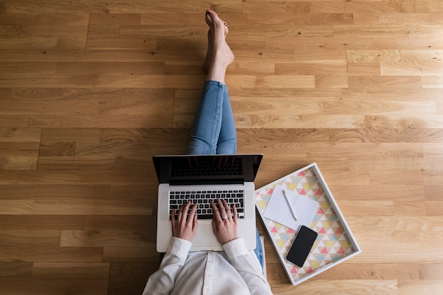 Premium Photo | Young woman working from home. stay at home, work from ...