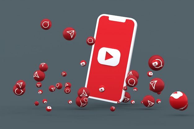 Download Free Youtube Icon On Screen Smartphone Or Mobile And Youtube Reactions Use our free logo maker to create a logo and build your brand. Put your logo on business cards, promotional products, or your website for brand visibility.
