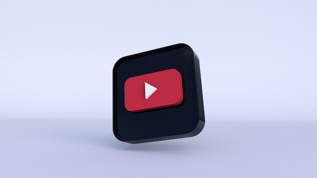 Premium Photo Youtube Logo 3d Rendering Close Up Youtube Channel Promotion Template