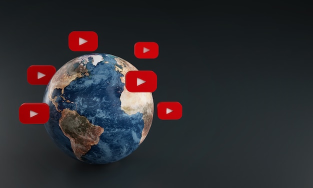 Download Free Youtube Logo Icon Around Earth Popular App Concept Premium Photo Use our free logo maker to create a logo and build your brand. Put your logo on business cards, promotional products, or your website for brand visibility.