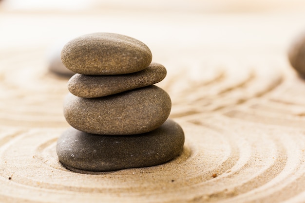 Premium Photo | Zen garden meditation stone