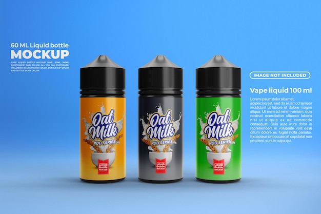 Download Premium Psd 100 Milliliter Vape Liquid Plastic Bottle Mockup