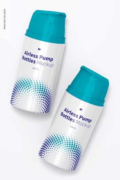 Download Free Psd 100 Ml Airless Pump Bottle Mockup Top View