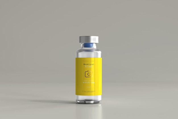 Download Free PSD | 10ml vial bottle mock up