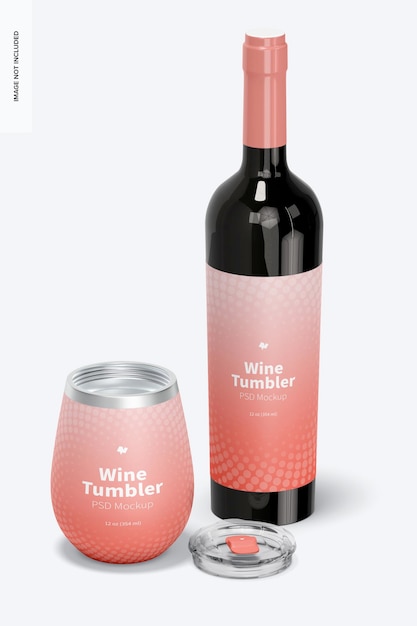 Download Premium Psd 12 Oz Wine Tumbler Mockup Opened