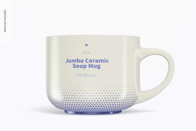 Download Free PSD | 15 oz jumbo ceramic soup mug mockup