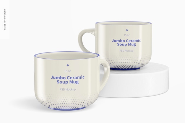 Download Free Psd 15 Oz Jumbo Ceramic Soup Mug Mockup