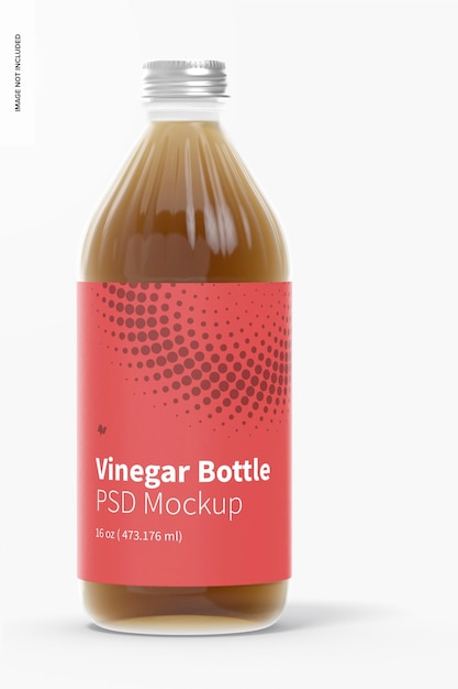 Download Free Psd 16 Oz Glass Vinegar Bottle Mockup