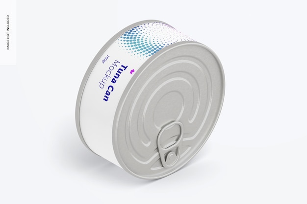 Download Free PSD | 160gr tuna can mockup, isometric view