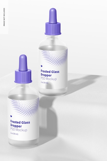Download Free Psd 2 Oz Frosted Glass Droppers Mockup