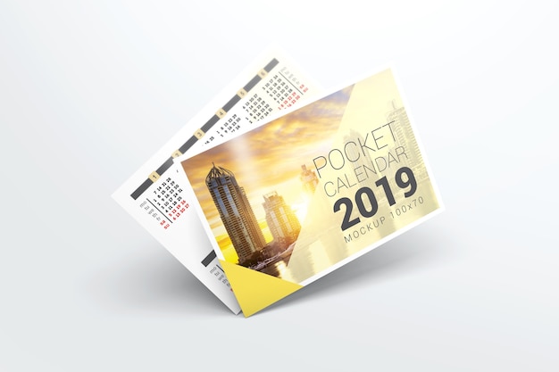 Download 2019 pocket calendar mockup | Premium PSD File