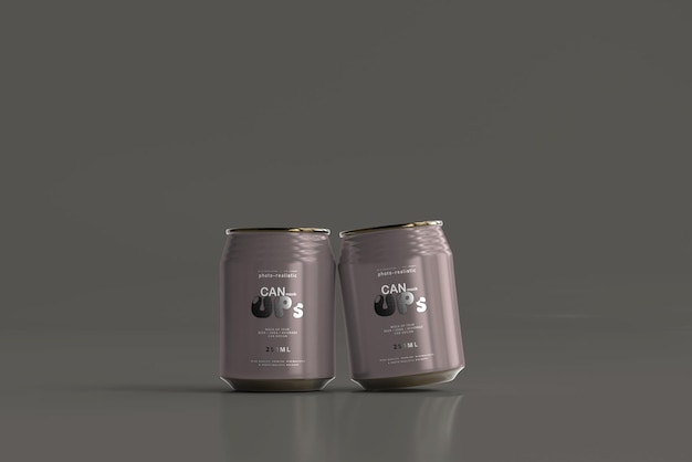 Download Free PSD | 250ml stubby soda can mockup