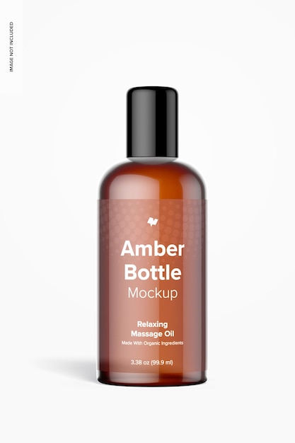 Download Free Psd 3 38 Oz Amber Bottle Mockup