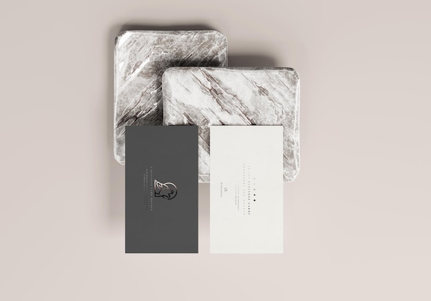 Free Psd 3 5x2 Business Card Mockup