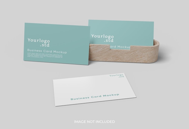 Premium PSD | 3 sets of business card mockup