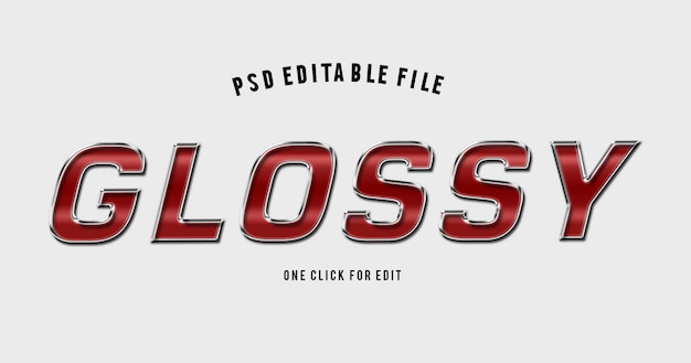 3d alphabet red glossy text effect mockup PSD file | Premium Download