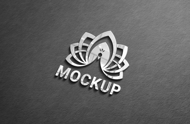 Download Premium Psd 3d Chrome Logo Mockup PSD Mockup Templates