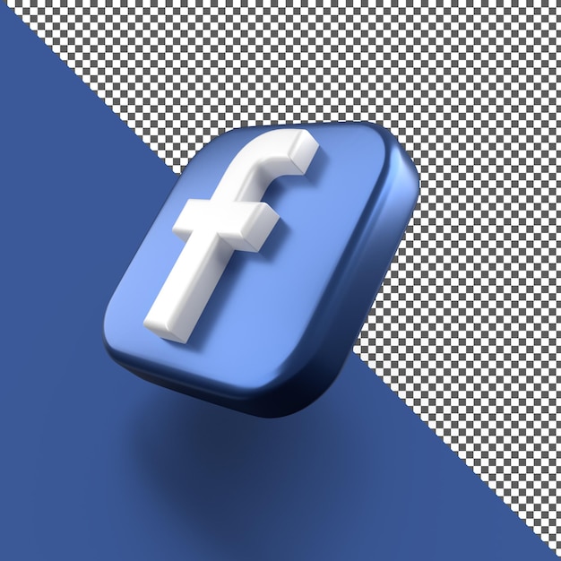 Premium Psd 3d Facebook App Icon Rendering