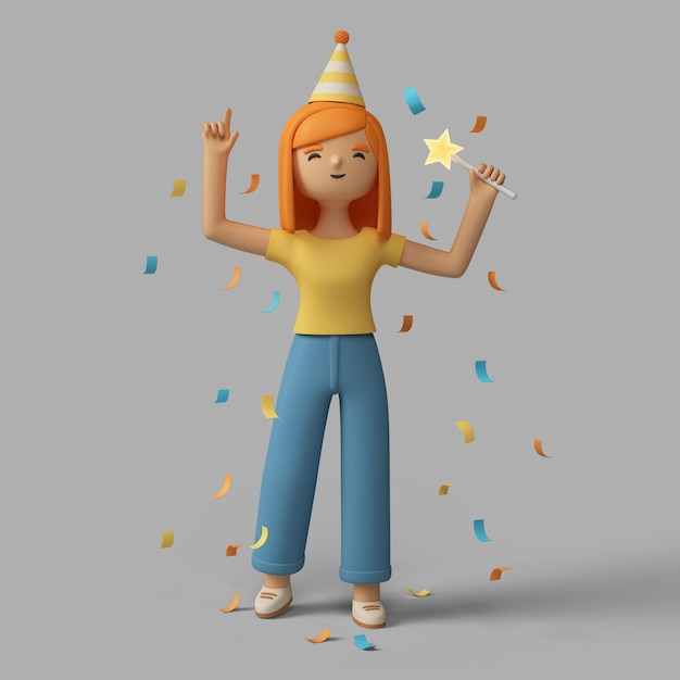 Top 94+ Images image of an animated character celebrating with confetti Excellent