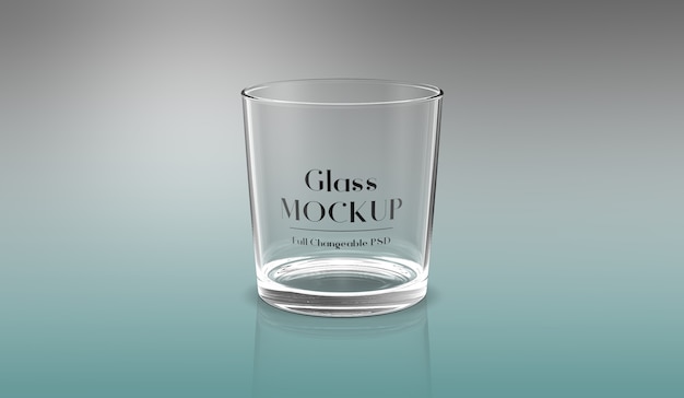 Download Premium PSD | 3d glass mockup design isolated