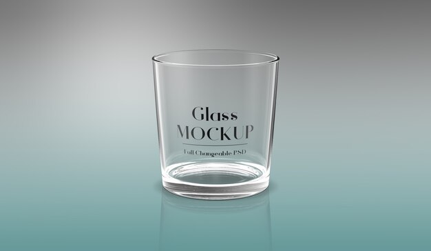 Download Premium PSD | 3d glass mockup design isolated
