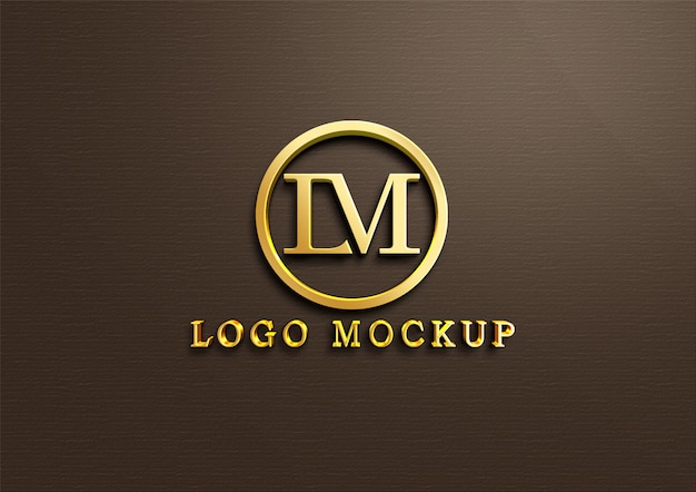 Download Free 3d Gold Logo Mockup On Wall Premium Psd File Use our free logo maker to create a logo and build your brand. Put your logo on business cards, promotional products, or your website for brand visibility.