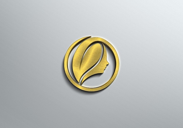 Download Premium PSD | 3d gold logo mockup