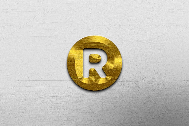 Download Premium PSD | 3d gold logo mockup