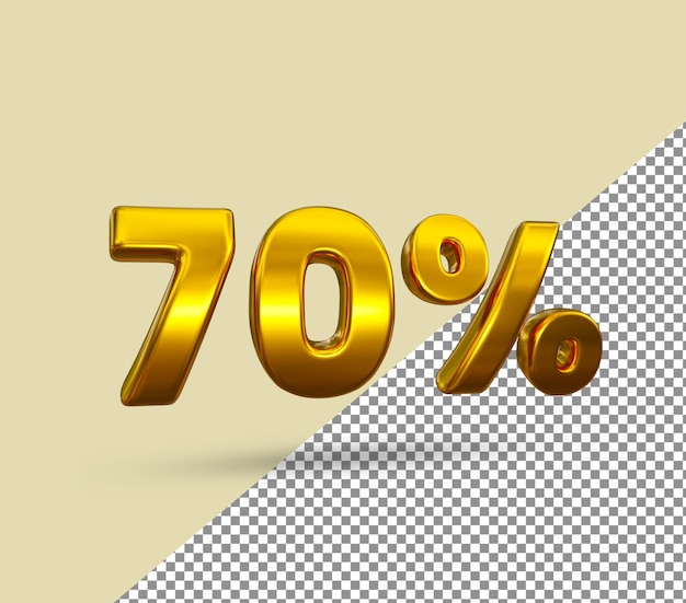 premium-psd-3d-gold-number-70-percent-off