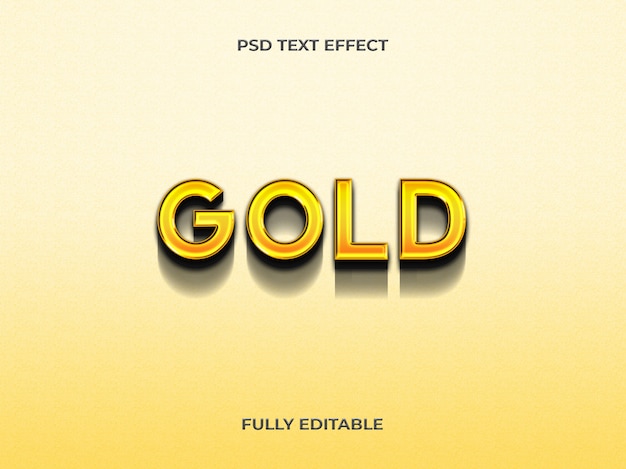 Download 3d gold text effect template | Premium PSD File