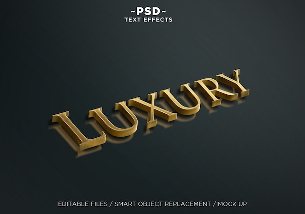 Download 3d gold text effect | Premium PSD File